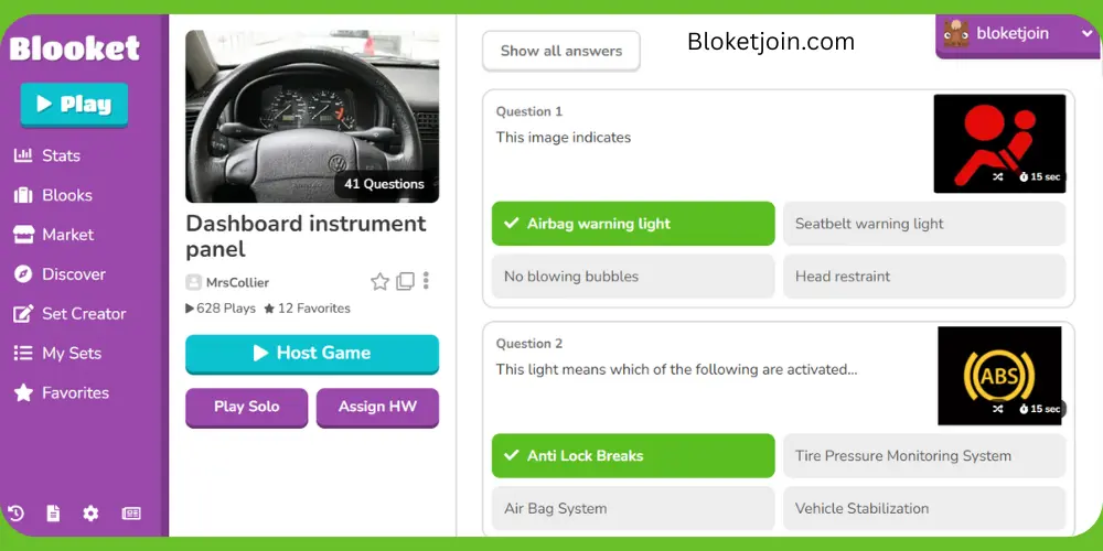 Blooket Questions Sets